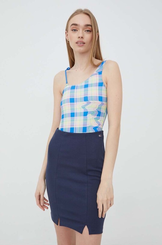 Suknja Tommy Jeans mornarsko plava DW0DW12915.PPYY