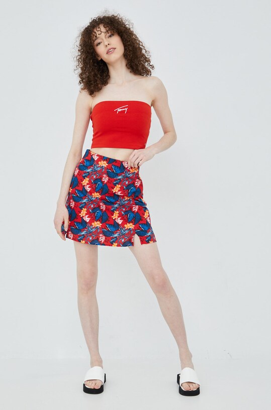 Tommy Jeans szoknya DW0DW12923.PPYY piros SS22