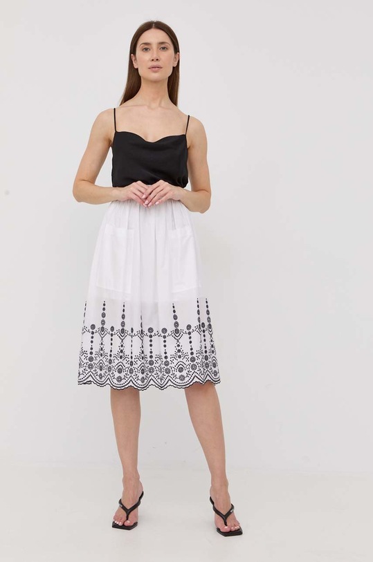 MAX&Co. fusta din bumbac 71010822 alb SS22