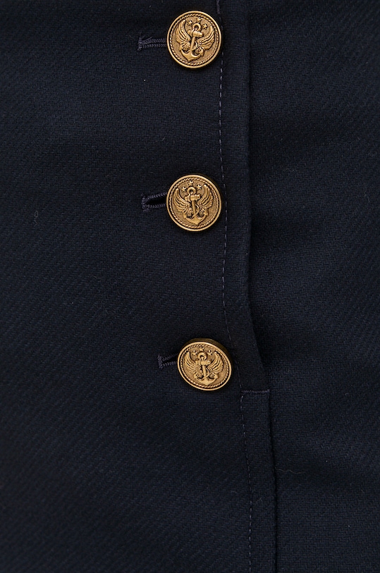 Vunena suknja Red Valentino mornarsko plava XR3RAI0069T