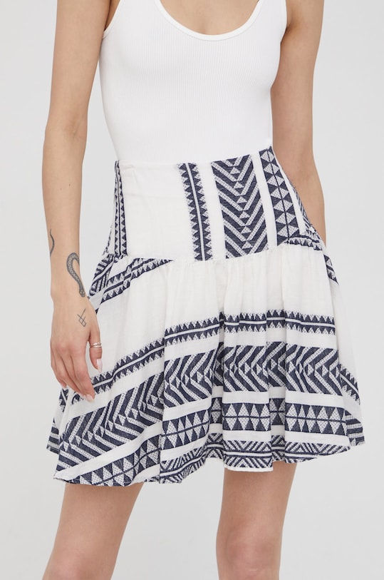 Pepe Jeans fusta din bumbac Miren PL900967.0AA alb SS22