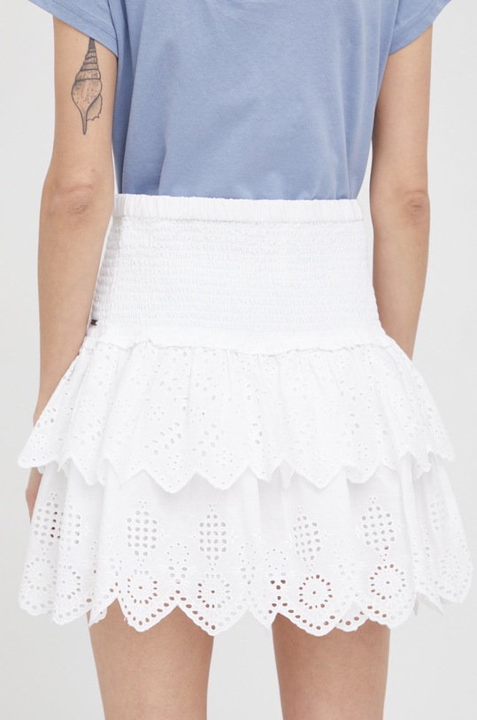 Odzież Pepe Jeans spódnica bawełniana ISOLDA PL900966.800 biały