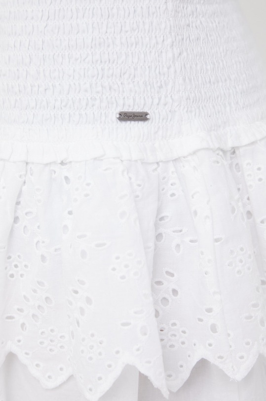 Pepe Jeans spódnica bawełniana ISOLDA biały PL900966.800