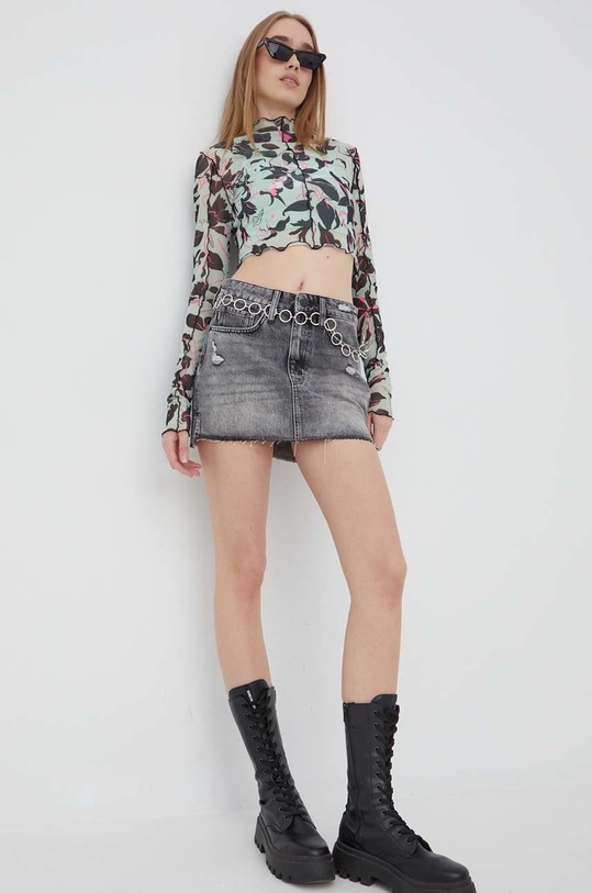 Superdry spódnica jeansowa casual szary W7210192A.AFB