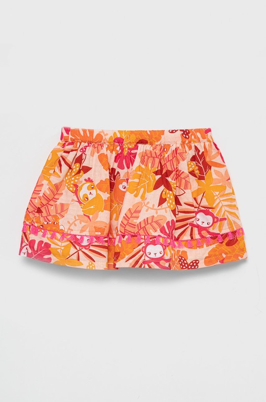 Fete United Colors of Benetton fusta din bumbac pentru copii 4IIAG0005.P portocaliu