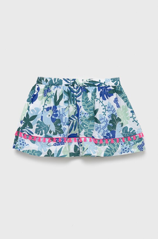 Дитяча бавовняна спідниця United Colors of Benetton mini зелений 4IIAG0005.P