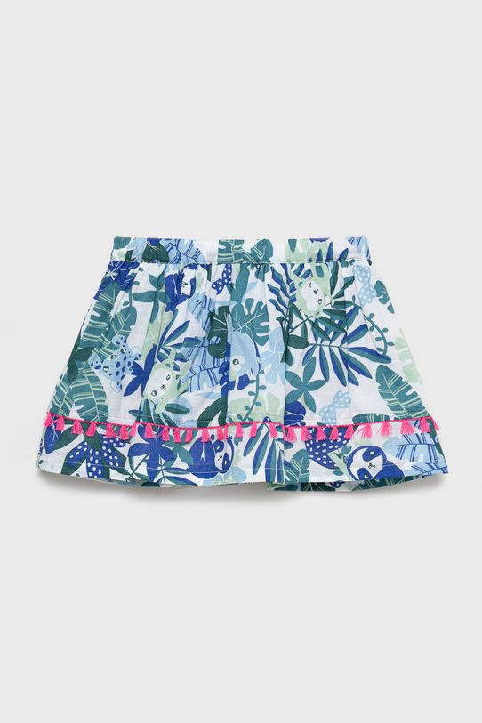 Dječja pamučna suknja United Colors of Benetton 4IIAG0005.P zelena SS22