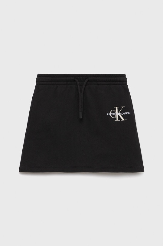 Dievčenská sukňa Calvin Klein Jeans bavlna čierna IG0IG01313.PPYY
