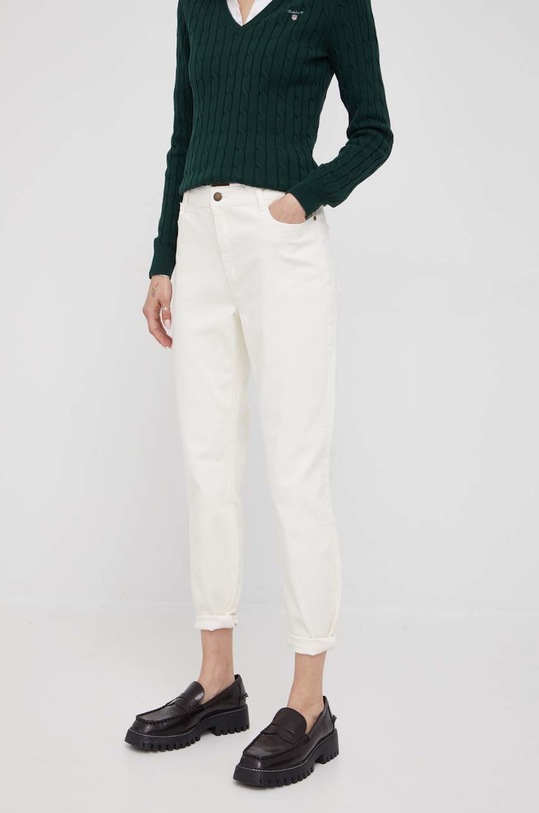 Desigual jeansy Basic 22SWDD04 beżowy 22SWDD04