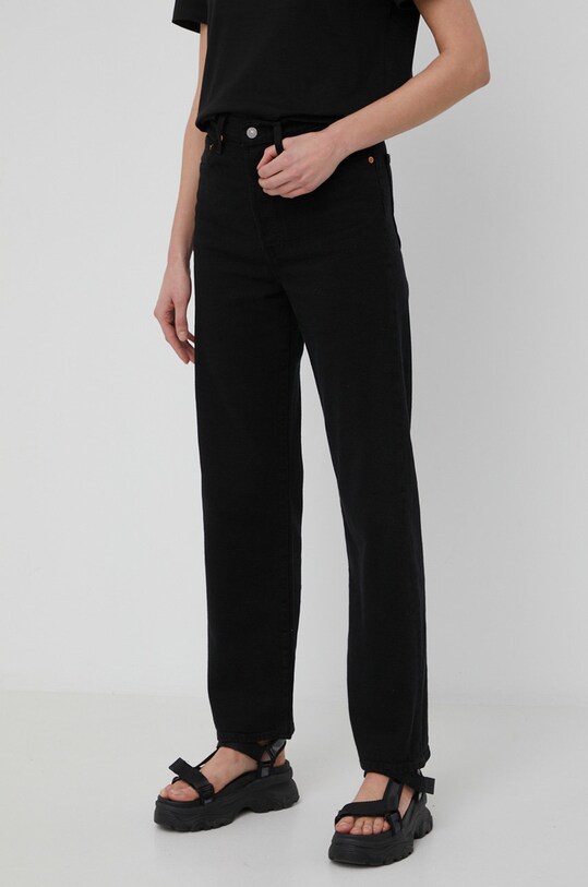 Levi's jeansy RIBCAGE STRAIGHT ANKLE 72693.0012 czarny SS24