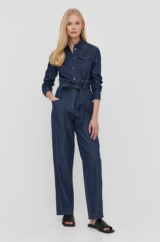 MAX&Co. pantaloni de bumbac 71811222 albastru SS22