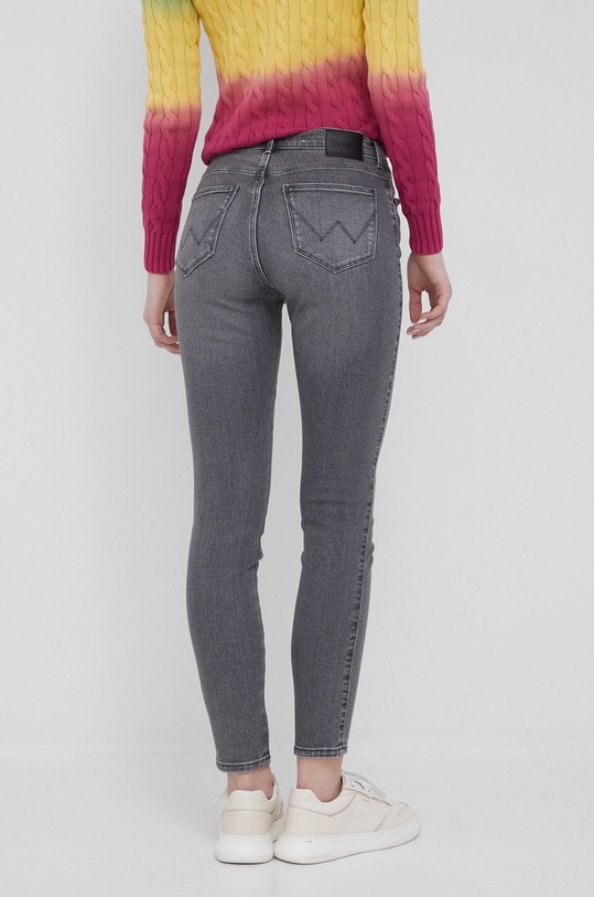 Odzież Wrangler jeansy HIGH RISE SKINNY VINTAGE GREY W27HDH41N szary