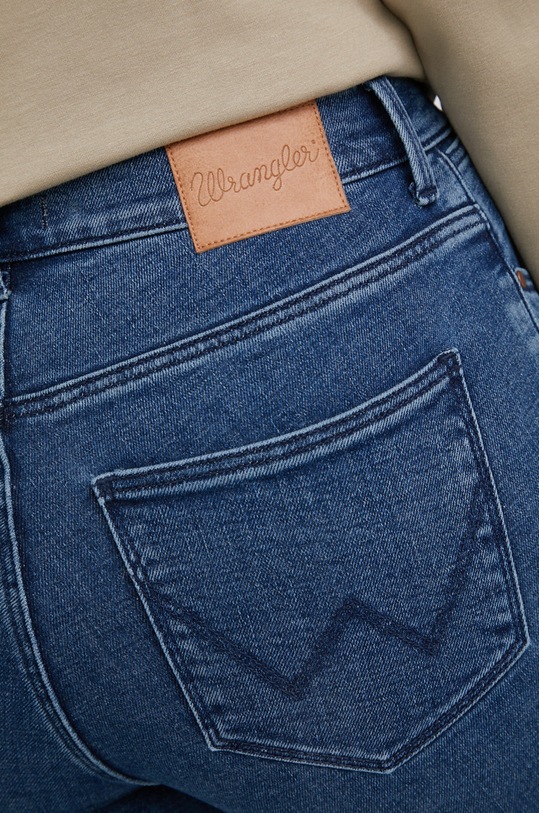 Wrangler jeansy HIGH RISE SKINNY INDIGO SEA granatowy W27HVH40Z