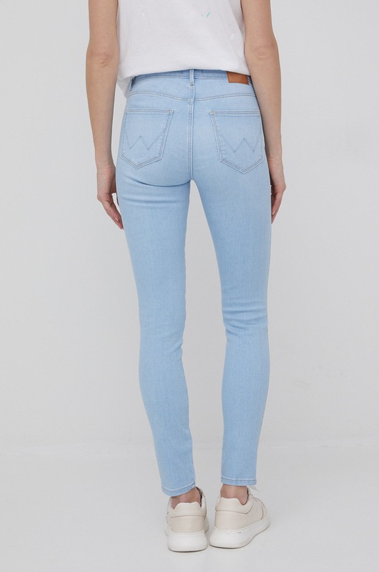 Oblačila Kavbojke Wrangler High Rise Skinny Soft Blue W27HZI44B modra