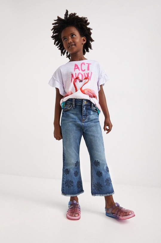 Desigual jeansy dziecięce 22SGDD05 Planet friendly fioletowy 22SGDD05