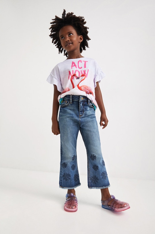 Desigual jeansy dziecięce 22SGDD05 Planet friendly fioletowy 22SGDD05