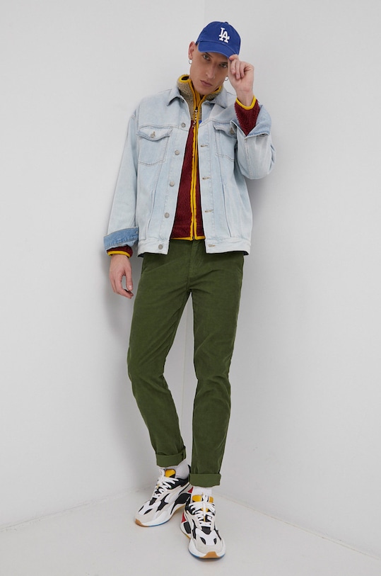 Levi's Spodnie sztruksowe tkanina zielony 17199.0057