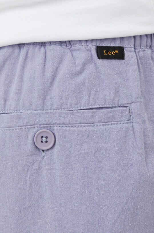 Šortky s příměsí lnu Lee Relaxed Drawstring S Misty Lilac fialová L70KSAUU