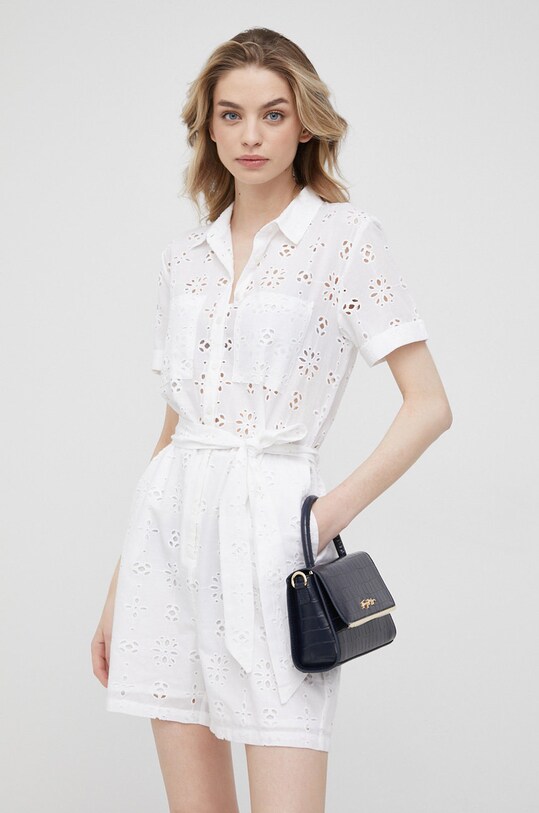 Pepe Jeans kombinezon bawełniany LINDA bawełna biały PL230382.800