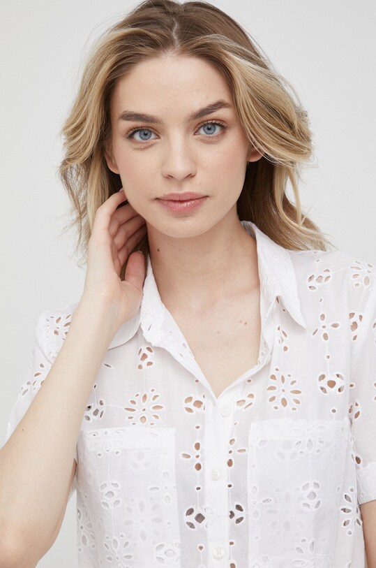 Pepe Jeans kombinezon bawełniany LINDA biały PL230382.800