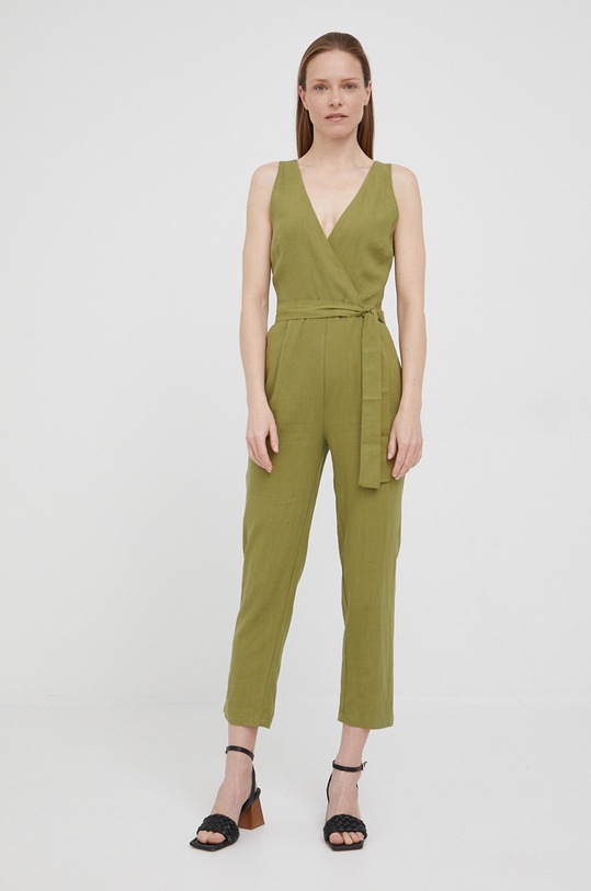 Pepe Jeans kombinezon lniany MARAIS PL230387.618 zielony SS22