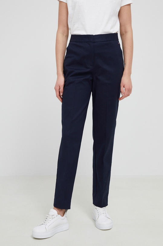 Tommy Hilfiger nadrág sima sötétkék WW0WW34341.PPYY