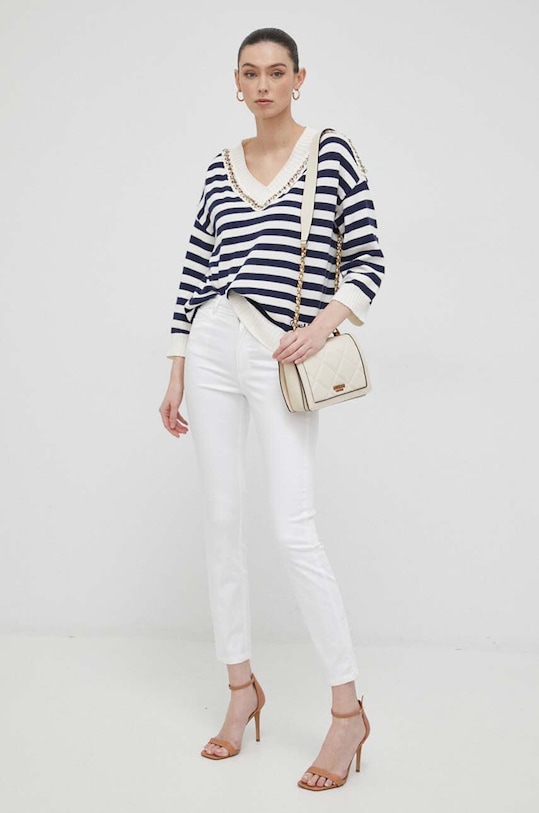 Τζιν παντελόνι Guess W2RA46.W93CE λευκό SS23