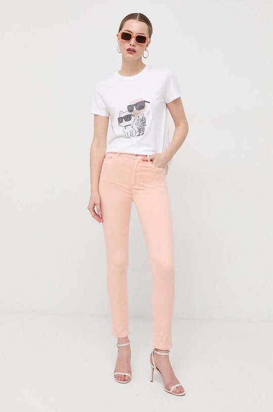 Guess jeansy W2RA46.W93CE różowy SS23