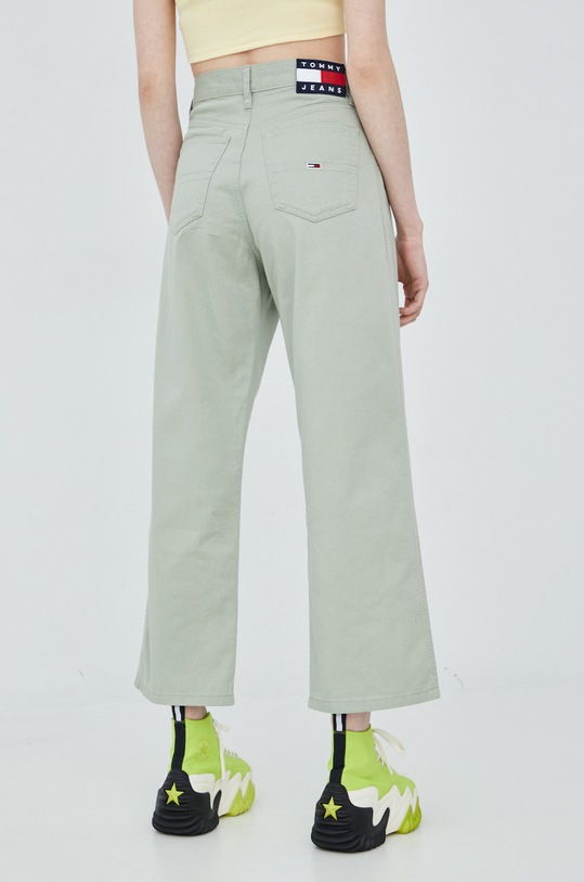 Oblečení Kalhoty s příměsí lnu Tommy Jeans Betsy DW0DW12161.PPYY zelená