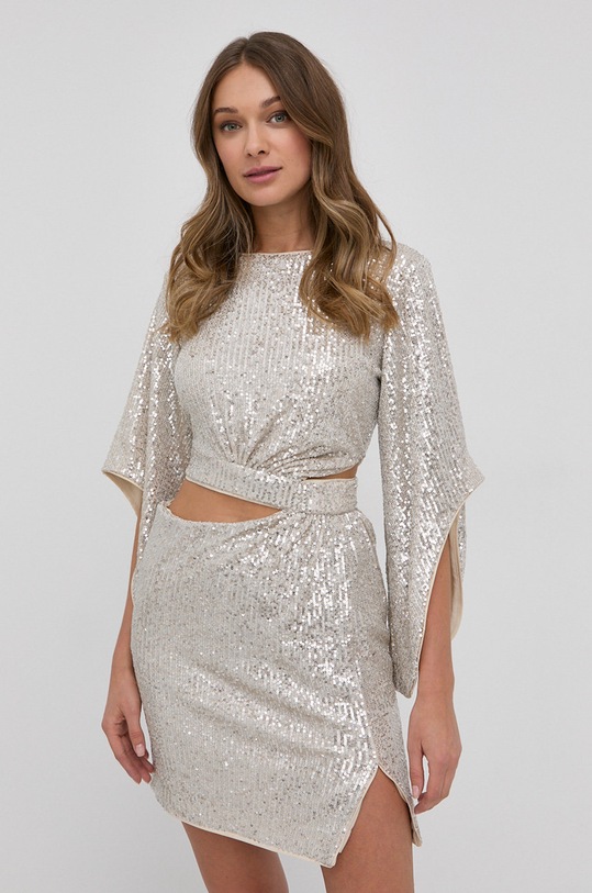 Bardot sukienka koktajl beżowy 57430DB.ROSEQUART