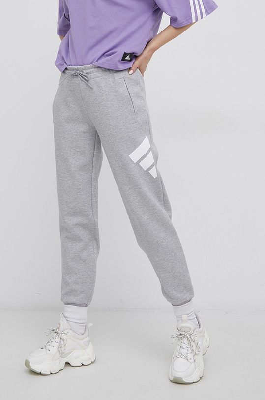 Hlače adidas Performance Pletenina siva HD6574