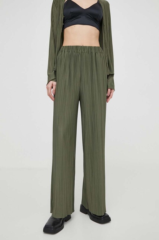 Samsoe Samsoe spodnie UMA F21200187 zielony SS25