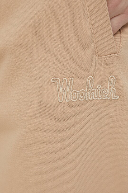 Woolrich pantaloni da jogging in cotone beige CFWWTR0120FRUT3024