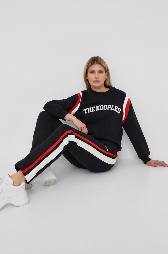 Бавовняні штани The Kooples бавовна чорний FJOG24007K
