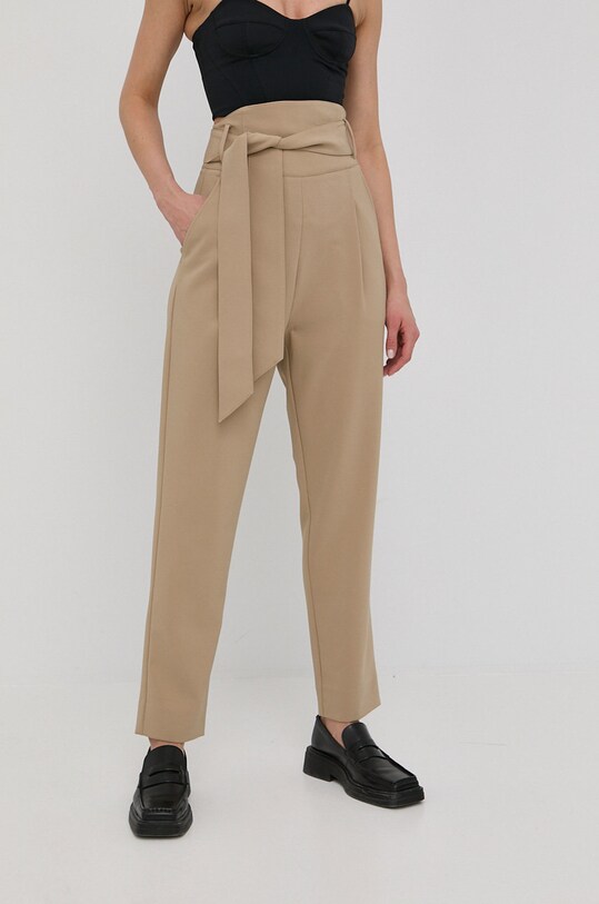 Nohavice Custommade 999425507 hnedá SS22