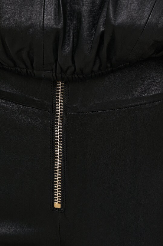 Notes du Nord spodnie skórzane czarny 12387
