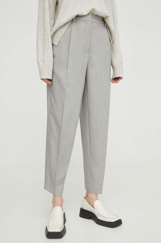 Bruuns Bazaar pantaloni CindySus Dagny pants potrivit gri BBW2393