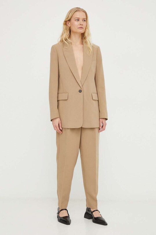 Bruuns Bazaar spodnie CindySus Dagny pants BBW2393 beżowy SS25