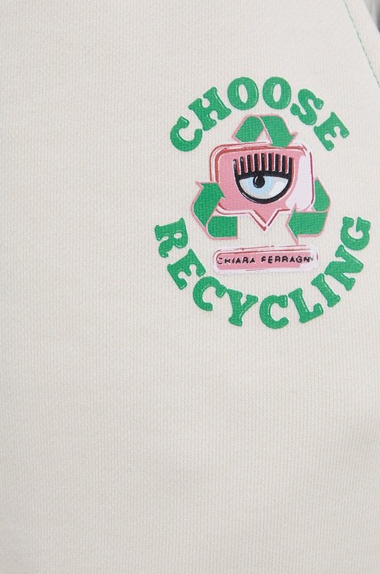 Odzież Chiara Ferragni Spodnie bawełniane 72CBAF02 beżowy