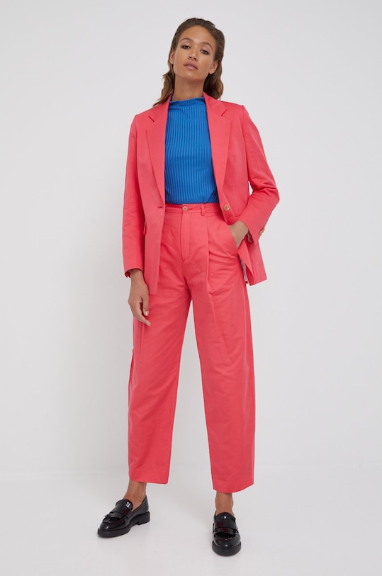 Bavlněné kalhoty Drykorn 80709.126063.5601 růžová SS22