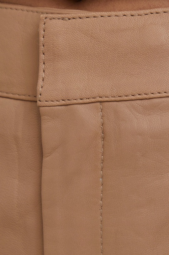 Kožené nohavice Gestuz béžová 10905887