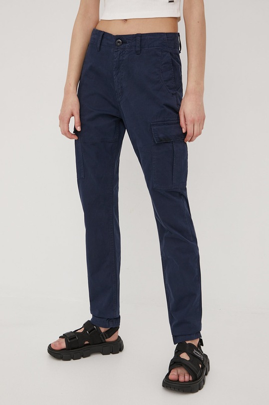 Nohavice Superdry W7010712A.L6T tmavomodrá SS22