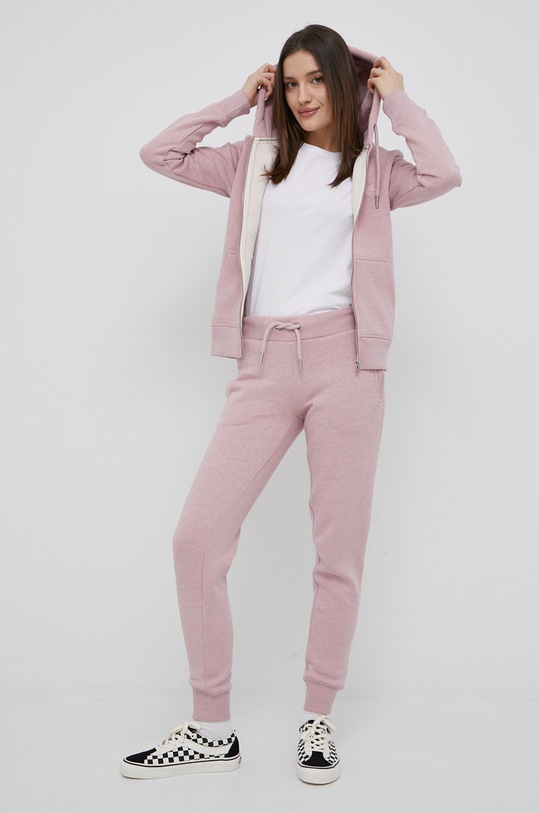 Superdry spodnie dresowe W7010733A.MKE różowy SS22