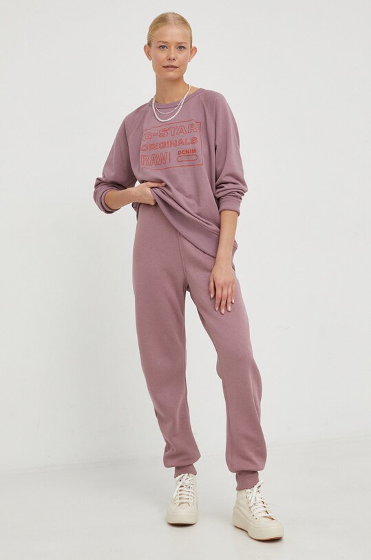 G-Star pantaloni de trening D21320.C235 violet SS25