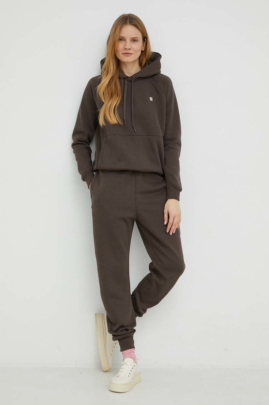 G-Star spodnie dresowe dzianina brązowy D21320.C235