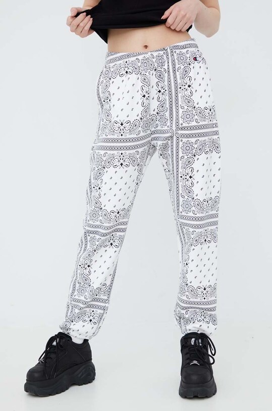 Champion pantaloni 115122 tricotaj alb 115122