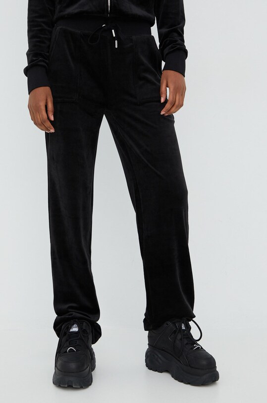 Juicy Couture pantaloni de trening tricotaj negru JCAP180.101