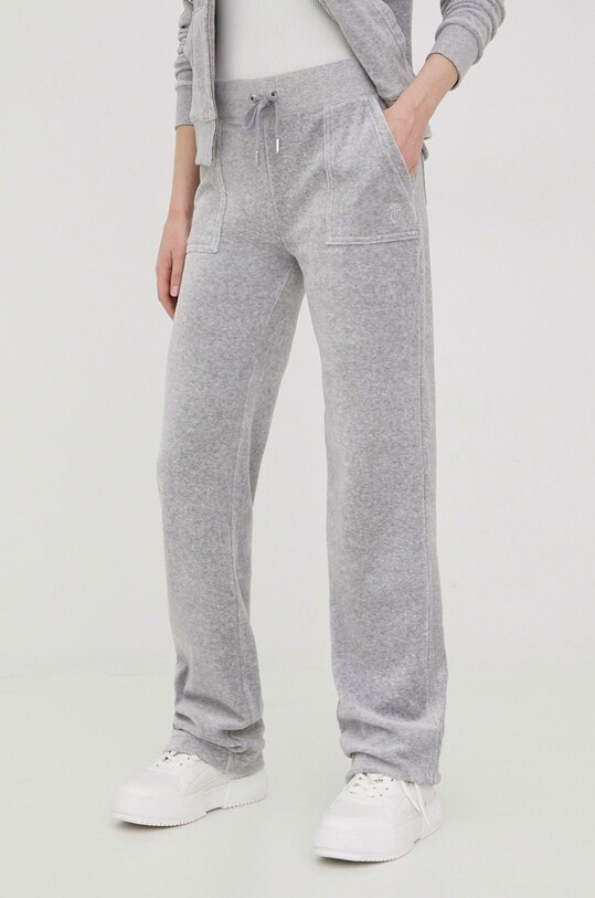 Παντελόνι φόρμας Juicy Couture πλεκτό ύφασμα γκρί JCAP180.126