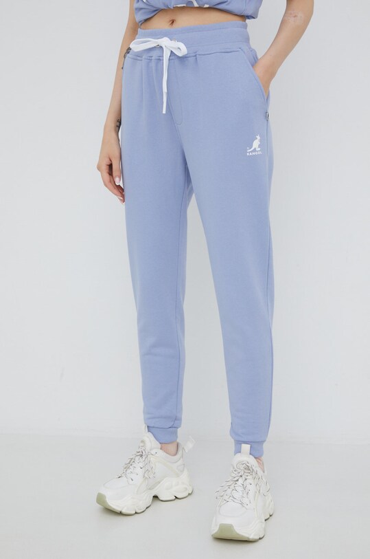 Kangol spodnie dresowe bawełniane bawełna niebieski KLEU007.D