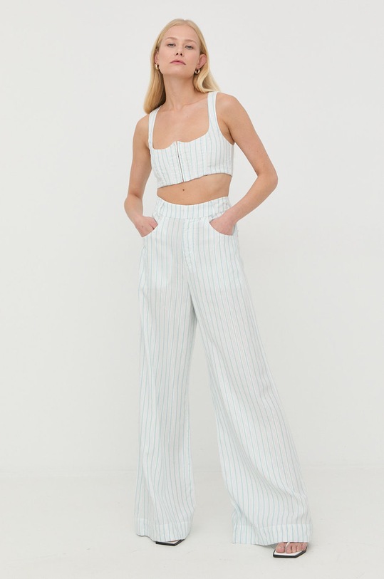 For Love & Lemons pantaloni turcoaz CB1766.SP22